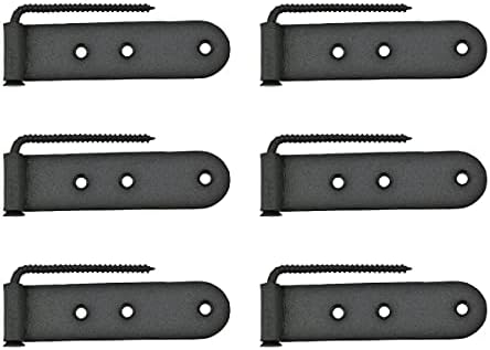 Renovators Supply 6-Piece Black Wrought Iron Gate Hinges