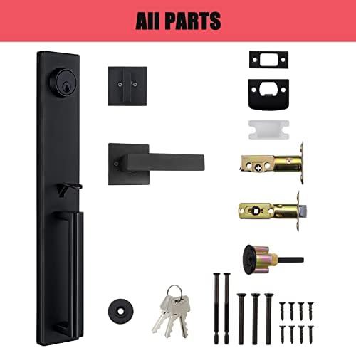 Virego French Front Door Handle Set Heavy Duty