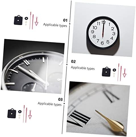 Veemoon Red Clock Hands and Mechanism Kit for DIY