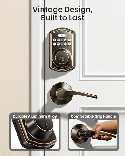 Veise Keyless Entry Door Lock with Oil Rubbed Bronze
