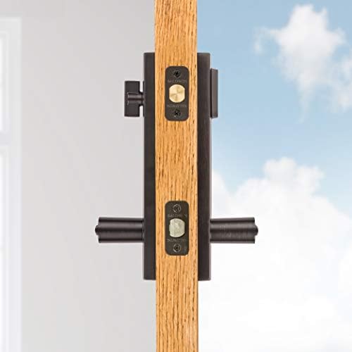 Baldwin Spyglass Entry Handleset with SmartKey Re-Key Matte Black