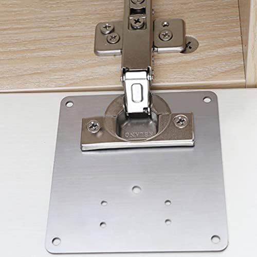 DOITOOL Black Door Hinges 4pcs Flat Brackets Stainless Steel