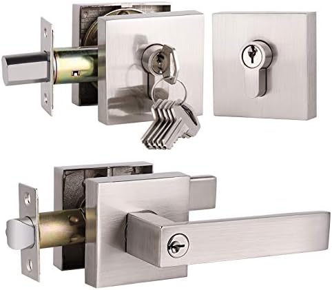 Sturdy Entry Lever Deadbolt Lockset Keyed Alike for Front