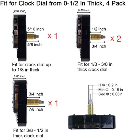 Precision Shaft Clock Kit with Replacement Clock Hands