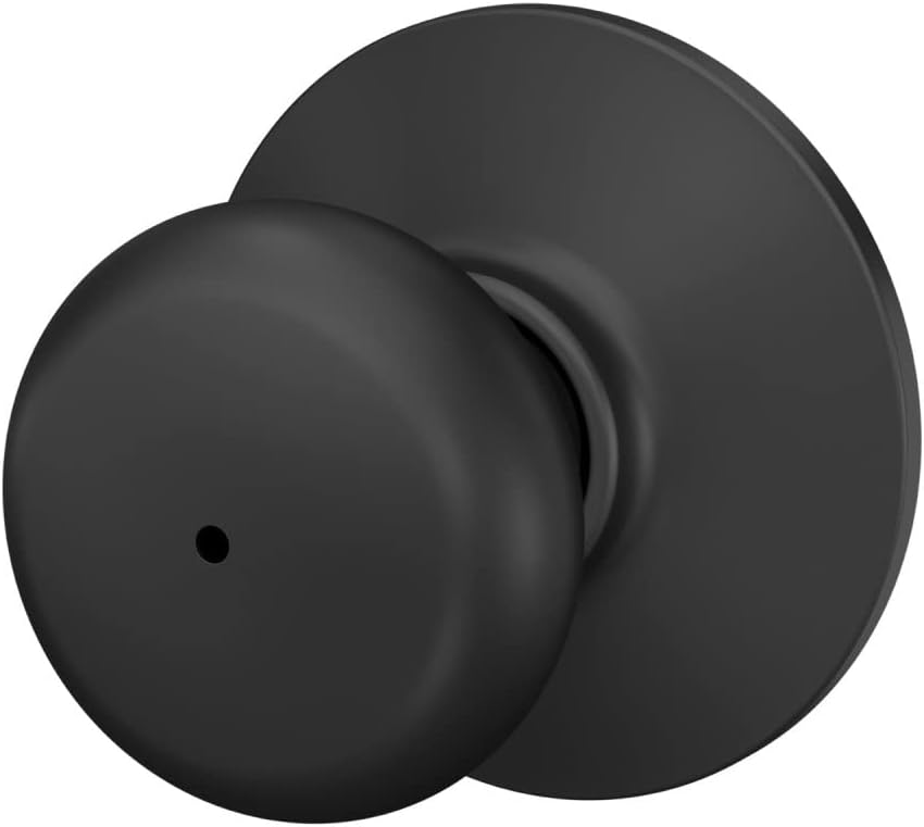 Schlage F40 PLY Door Knob Privacy Lock Matte Black