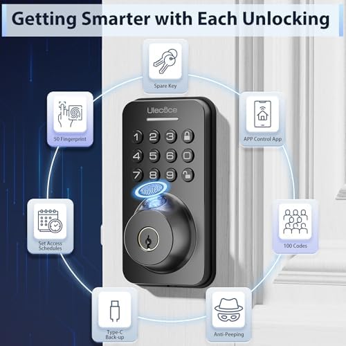 Secure Front Door Lock System with Keypad Fingerprint