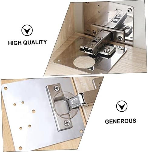 Artibetter Stainless Steel Hinge Repair Plate 4-Pack for Furniture Eroding Hinges