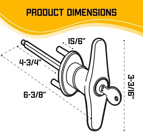Garage Door Handle Lock Kit with Two Keys