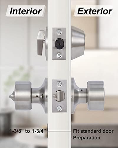 2 Set Keyed Alike Entry Door Knobs Deadbolt Lock Set