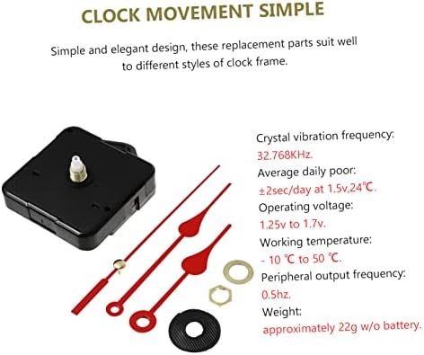 Home Clock Movement Kit Red Accurate Time quartz Clock Easy to Install