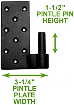 Sturdy Black Pintle Hinges for Colonial Homes