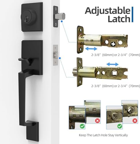 Signature Security Door Handle Set with Reversible Mechanism