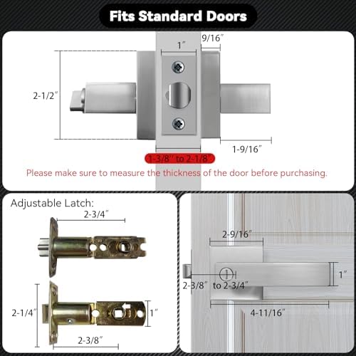 Exterior Interior Door Handle Lever Set