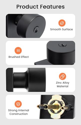 Haidms Black Door Lock Set 10-Pack