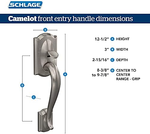Schlage Front Entry Door Handle Aged Bronze LH Accent Lever