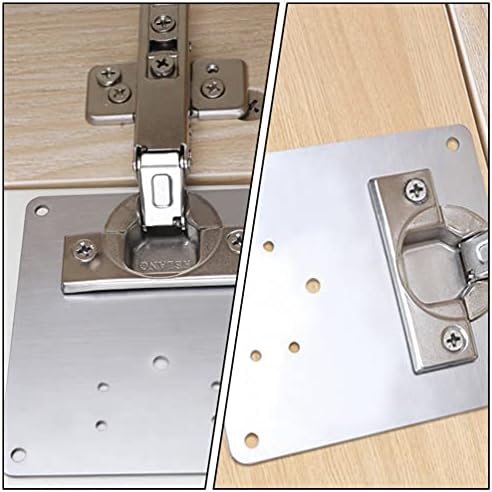 DOITOOL Black Door Hinges 4pcs Flat Brackets Stainless Steel