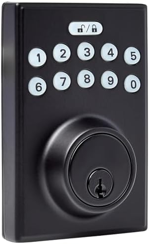 Amazon Basics Electronic Keypad Deadbolt with Touch-Control Keyless Entry