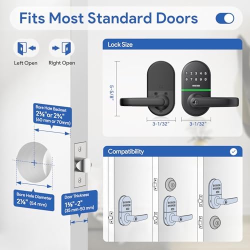 Smart Keypad Door Lock Keyless Entry for Home Car Doors