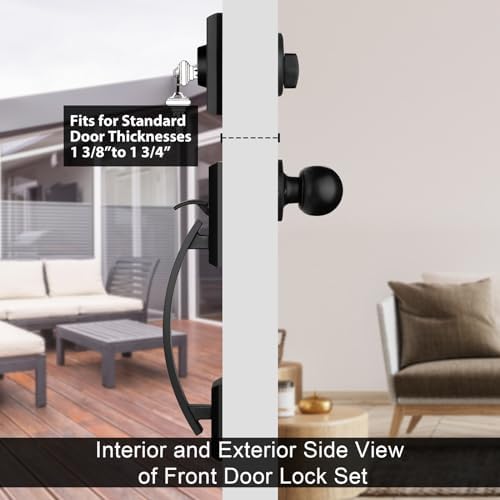 Secure Reliable Front Door handle Set for Entry Door Locks