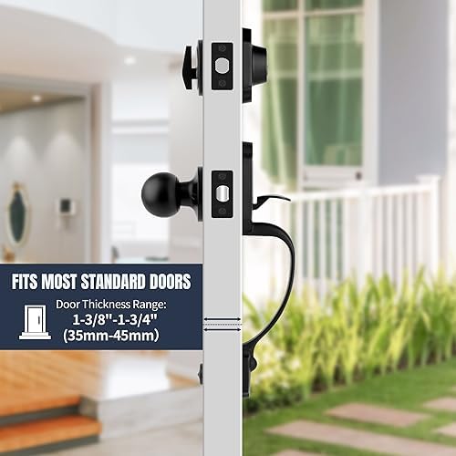 Curved Door Handle Set with Strength and Style United States