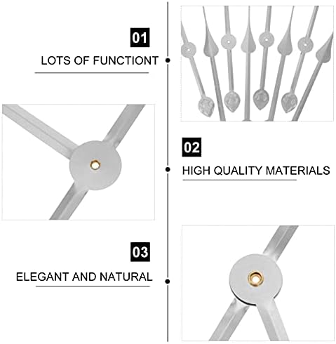 Yardwe Replacement Clock Hands Aluminum Silver 97mm Perfect for DIY Clock Repair