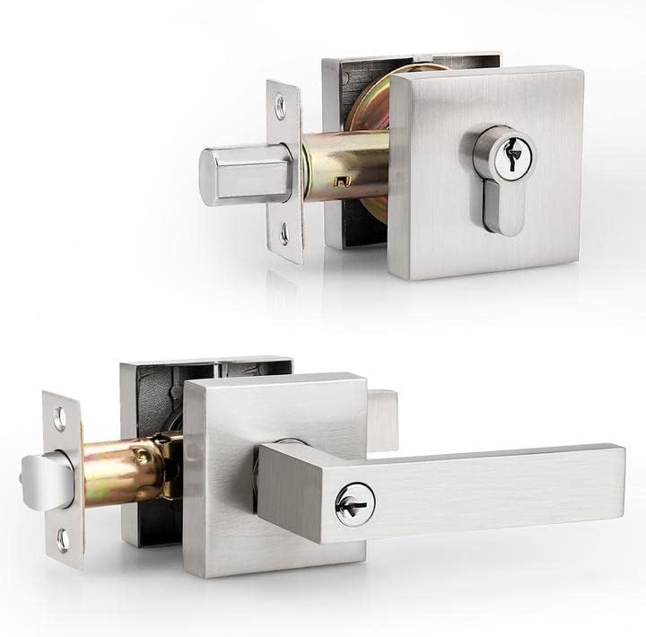 High-Quality Double Cylinder Deadbolt Set with Reversible Levers for Home Office
