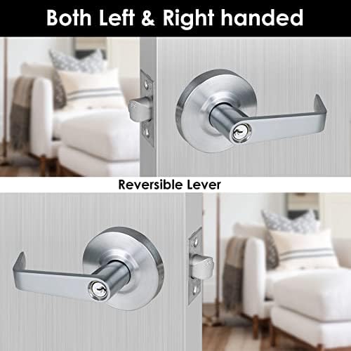 Heavy Duty Commercial Door Lock SATIN Chrome Finish ADA Compliant