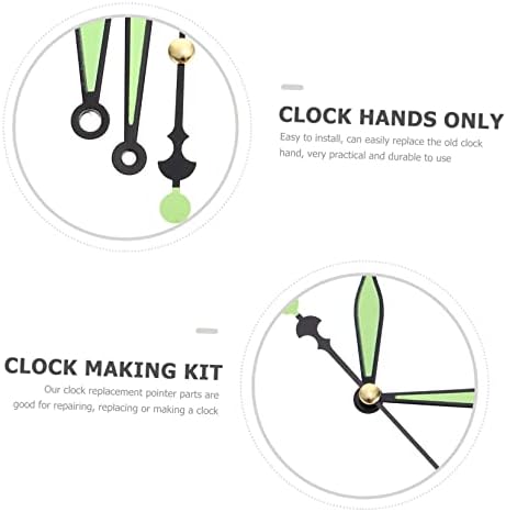 Glow-In-The-Dark Clock Hands Kit for DIY Wall Clock Repair