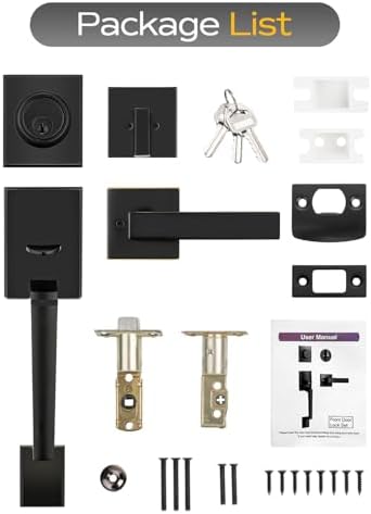 Front Door Handle Set with Deadbolt