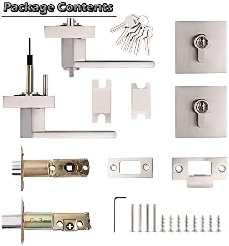 Sturdy Entry Lever Deadbolt Lockset Keyed Alike for Front