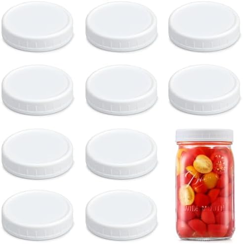 10-Piece White Mason Jar Lids