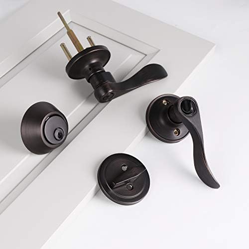 Probrico 6 Set Door Entry Lever Multi Cylinder Deadbolt Combo Set