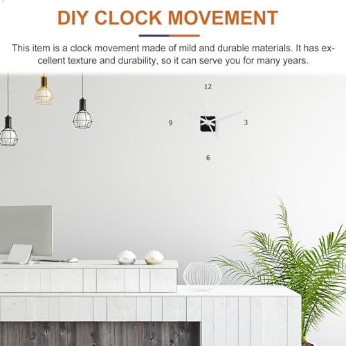 UOnlyTech White Plastic Clock Movement DIY Repair Kit for Wall Table Clocks