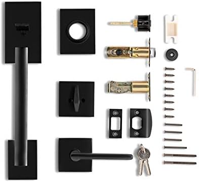 Slim Durable Front Door Handle Set