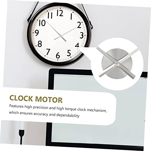 Precision Battery-Operated Clock Movement Kit with Silver Shaft and Handles