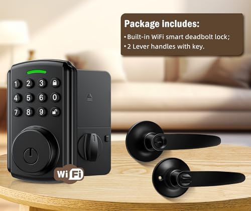 Smart Door Lock Set with WiFi Mechanic Handles
