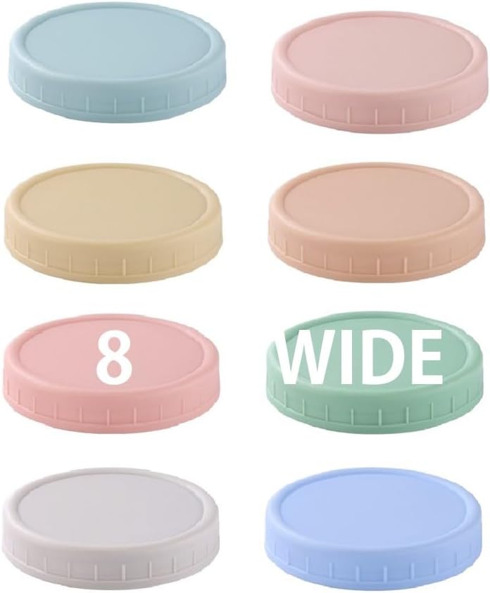 8-Piece Wide Mouth Mason Jar Lid Set