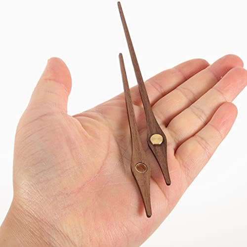 5Pcs Black Walnut Wooden Clock Hands for 12-Inch Wall Clock