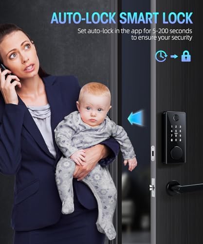 PSOS Smart Deadbolt Lock for Front Door with Keyless Entry