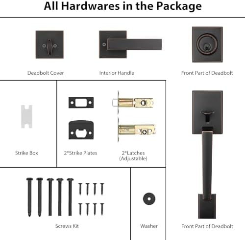 Haidms Oil-Rubbed Bronze Front Door Set