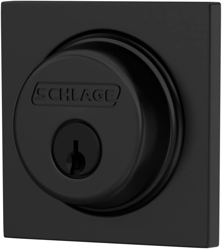 Schlage B60 N COL 622 Deadbolt with Collins Trim Highest Security Matte Black