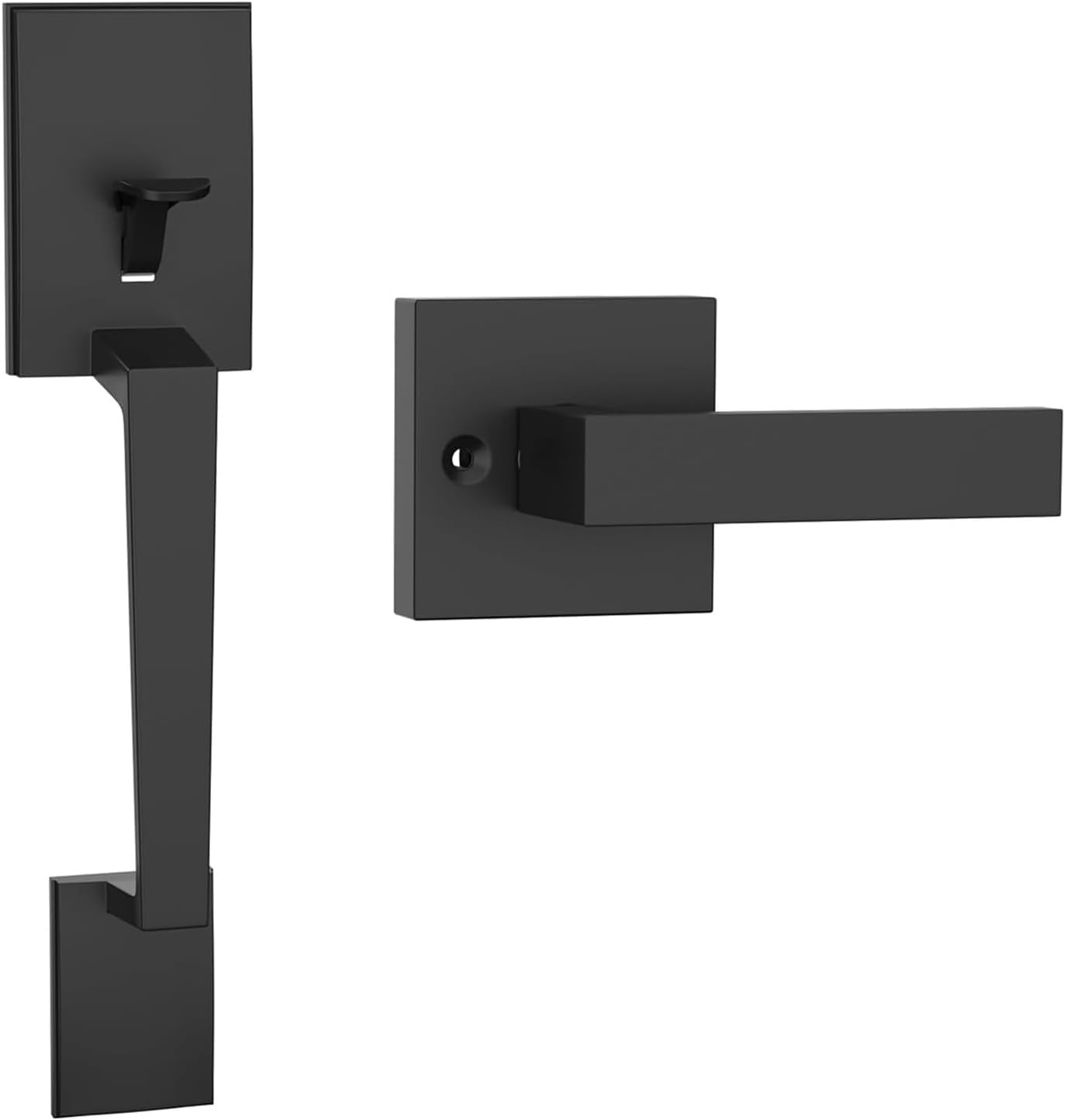 HOSOM Matte Black Front Door Handle Set - Versatile Door Security