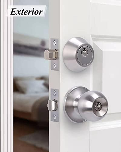All Keyed Same Entry Door Knob and Single Cylinder Deadbolt Combo Set
