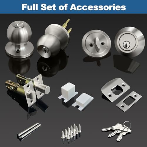 Easy-Installation Door Knob Deadbolt Set