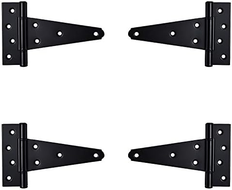 Sankins 6-Inch T-Strap Hinges Heavy Duty for sheds yards barns