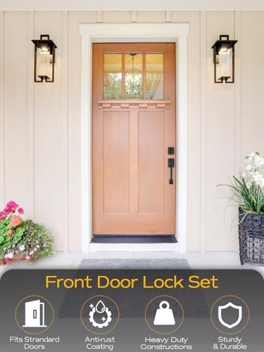 Front Door Handle Set with Deadbolt