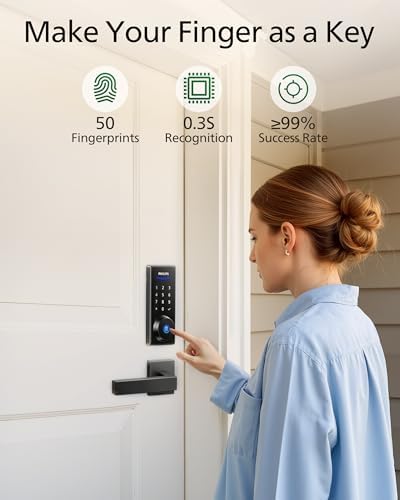 Philips Keyless Entry Door Lock with Fingerprint Security