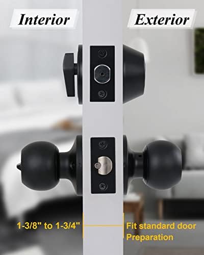 Lanwandeng 4-Set Entry Knobs Deadbolt