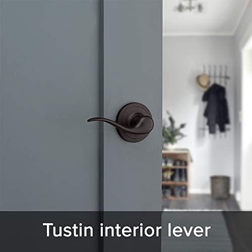 Kwikset Prescott Front Door Handle Set with Microban Protection