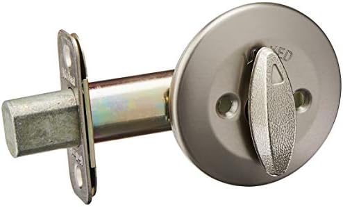 Kwikset 663 Deadbolt Unkeyed No Key Sink Door Lock Satin Nickel